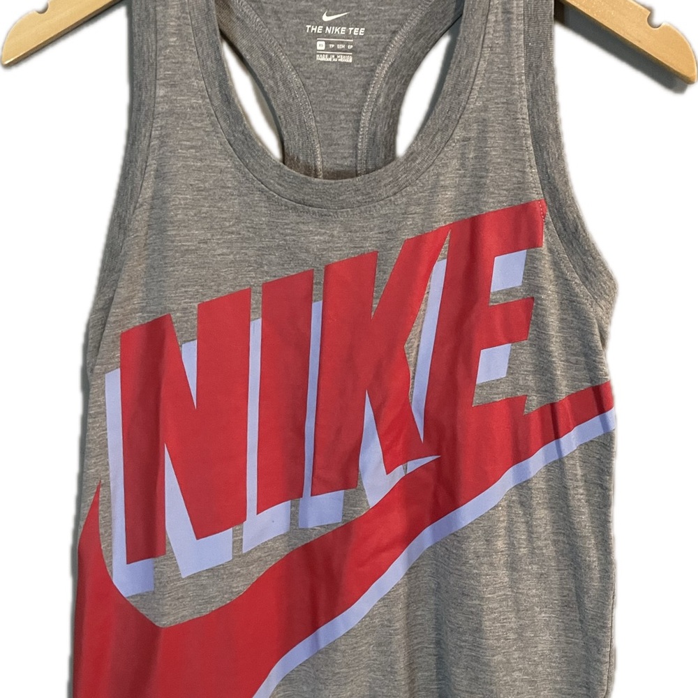 Nike Gray and Red Tank Top